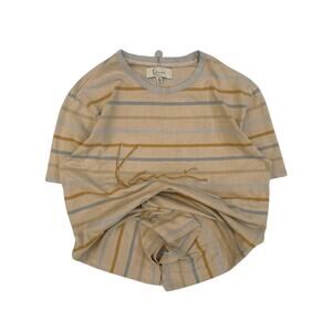 Karl Kani Y2K Baggy Striped Short Sleeve T Shirt Beige L